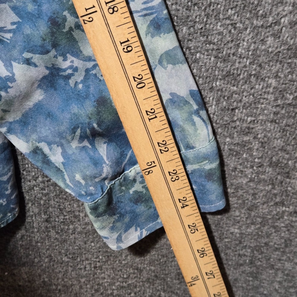 Orvis 100% Silk Long Sleeved Ladies Blouse Shirt  XL Flowers Floral Artsy - Picture 6 of 9